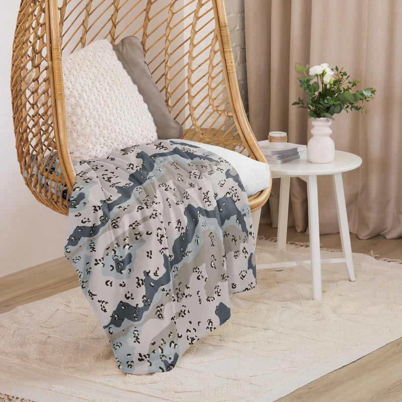 Chocolate Chip Saudi Border Guard CAMO Sherpa Blanket