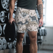 Chocolate Chip Saudi Border Guard CAMO Unisex Athletic Long Shorts - XS