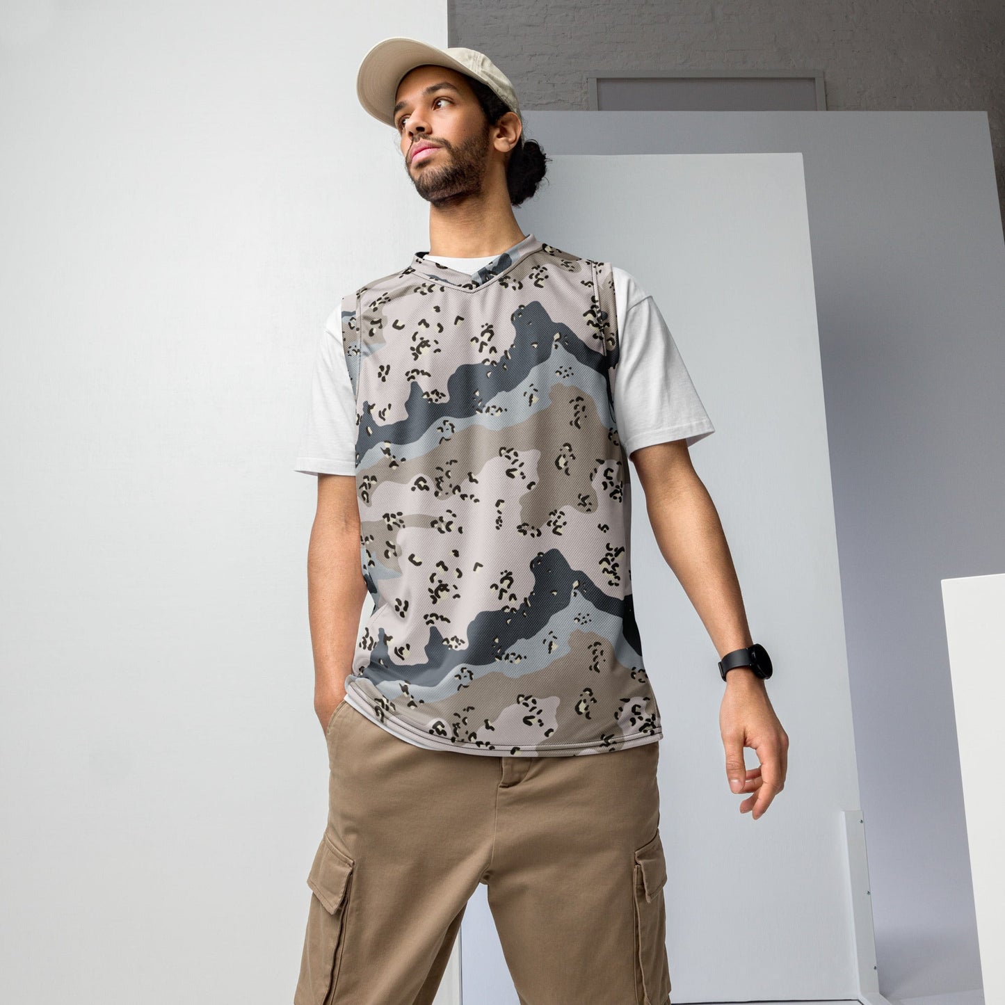 Saudi Chocolate Chip Desert Border Guard CAMO unisex basketball jersey 2XS Basketball Jerseys