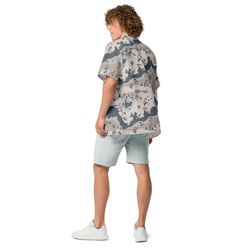 Chocolate Chip Saudi Border Guard CAMO Unisex Short-Sleeve Button Shirt - Button-Up