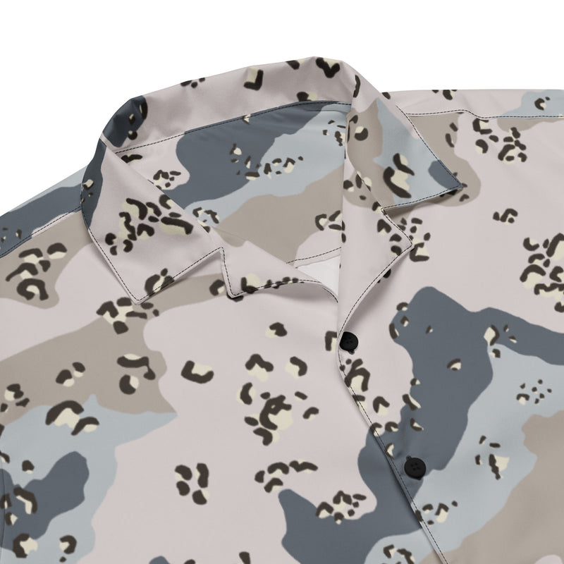 Chocolate Chip Saudi Border Guard CAMO Unisex Short-Sleeve Button Shirt - Button-Up