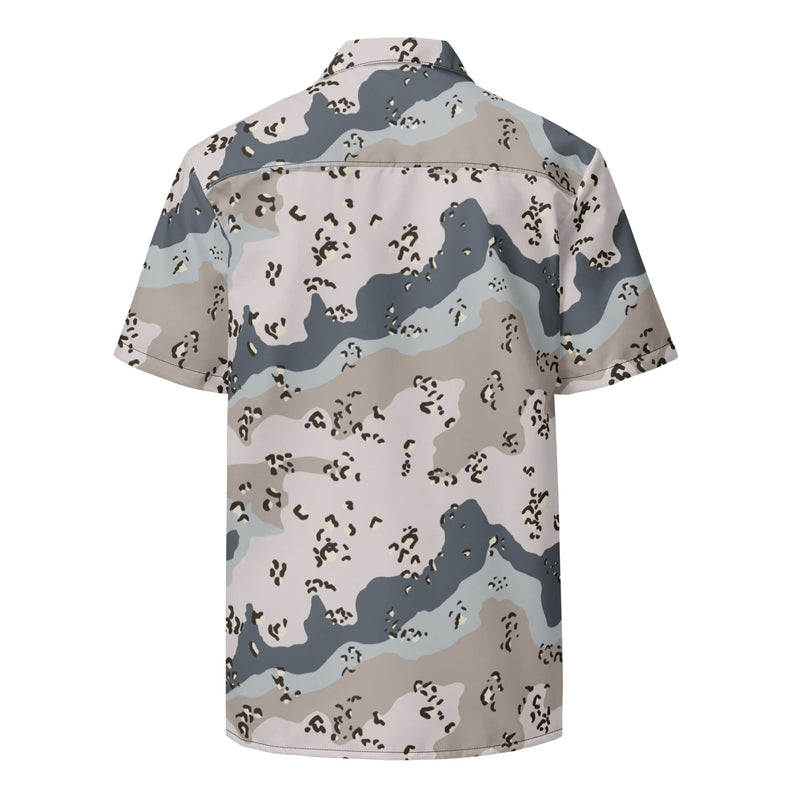 Chocolate Chip Saudi Border Guard CAMO Unisex Short-Sleeve Button Shirt - Button-Up