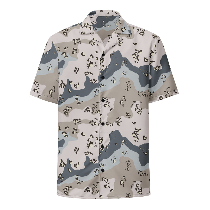 Chocolate Chip Saudi Border Guard CAMO Unisex Short-Sleeve Button Shirt - Button-Up