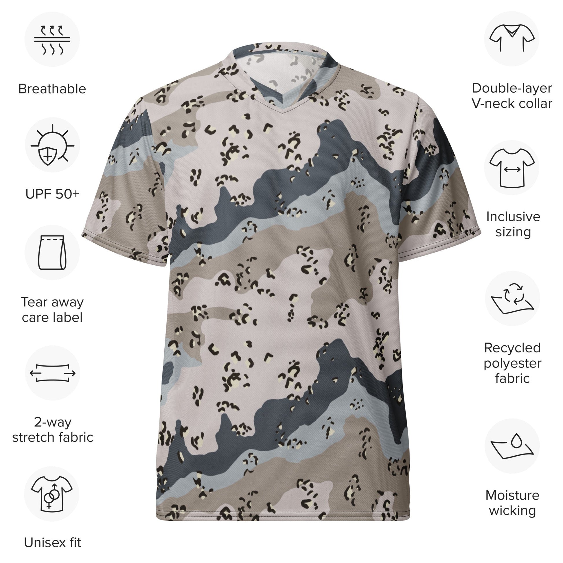Saudi Arabian Chocolate Chip Desert Border Guard CAMO Unisex Sports Jersey