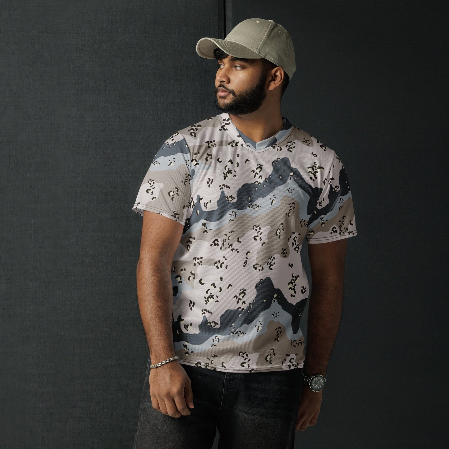 Saudi Arabian Chocolate Chip Desert Border Guard CAMO Unisex Sports Jersey