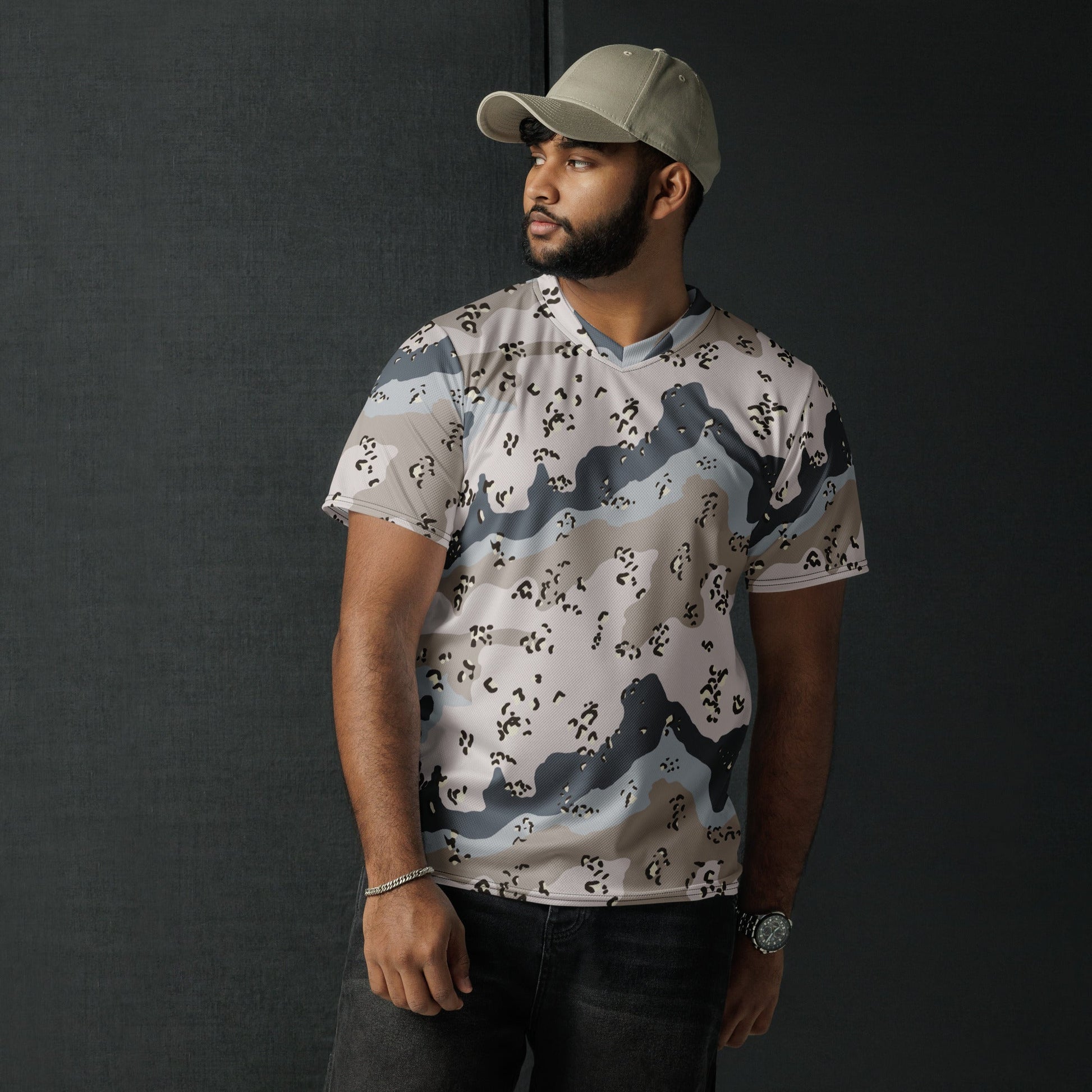 Saudi Arabian Chocolate Chip Desert Border Guard CAMO Unisex Sports Jersey