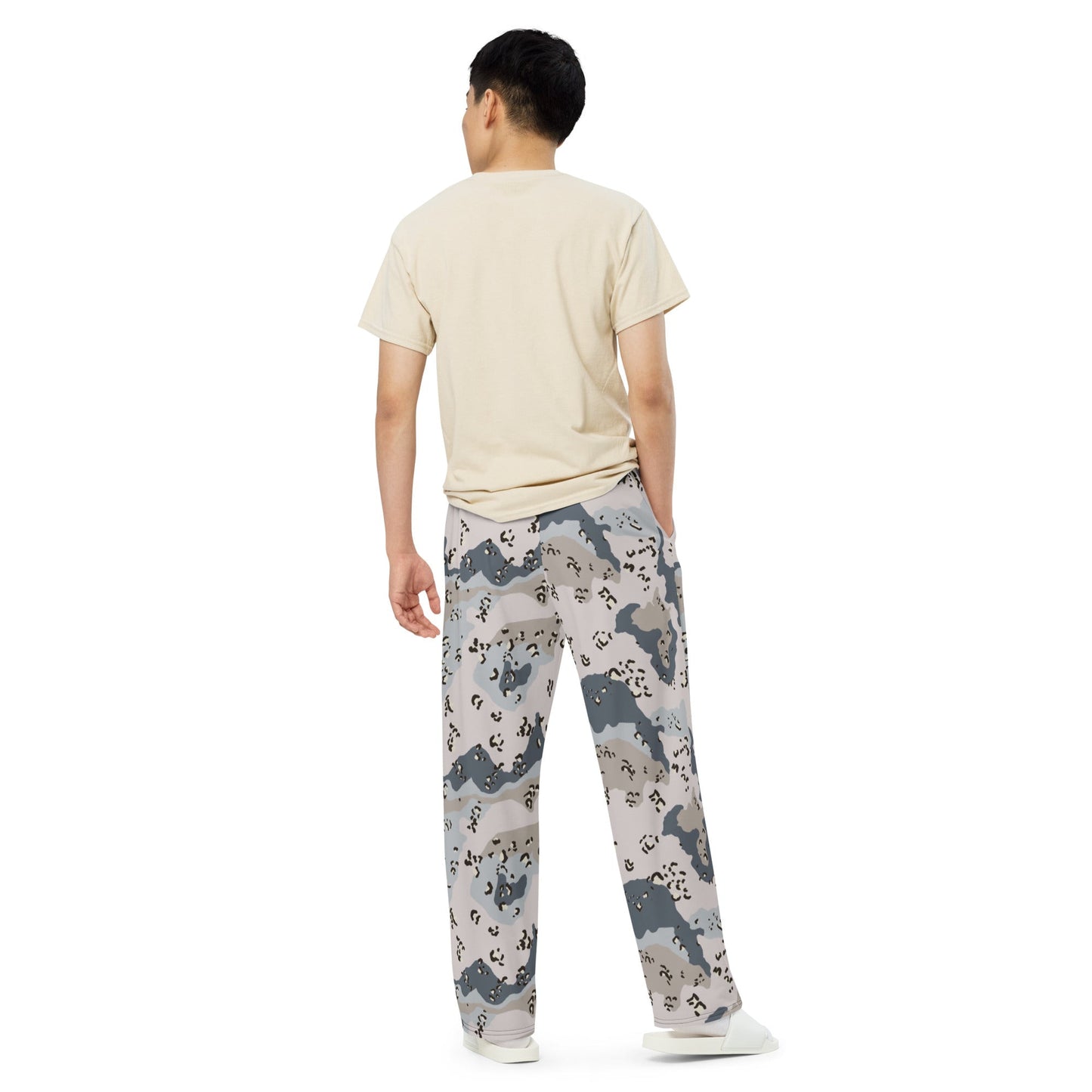 Saudi Chocolate Chip Desert Border Guard CAMO unisex wide leg pants Wide Pants