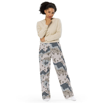 Saudi Chocolate Chip Desert Border Guard CAMO unisex wide leg pants Wide Pants