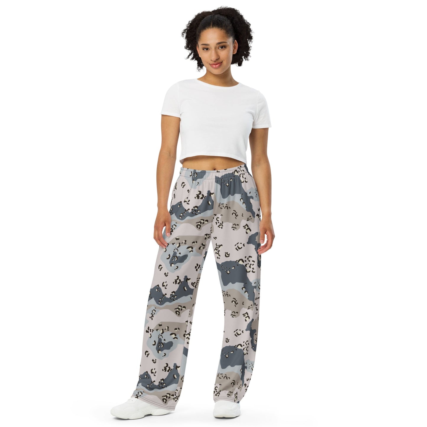 Saudi Chocolate Chip Desert Border Guard CAMO unisex wide leg pants Wide Pants