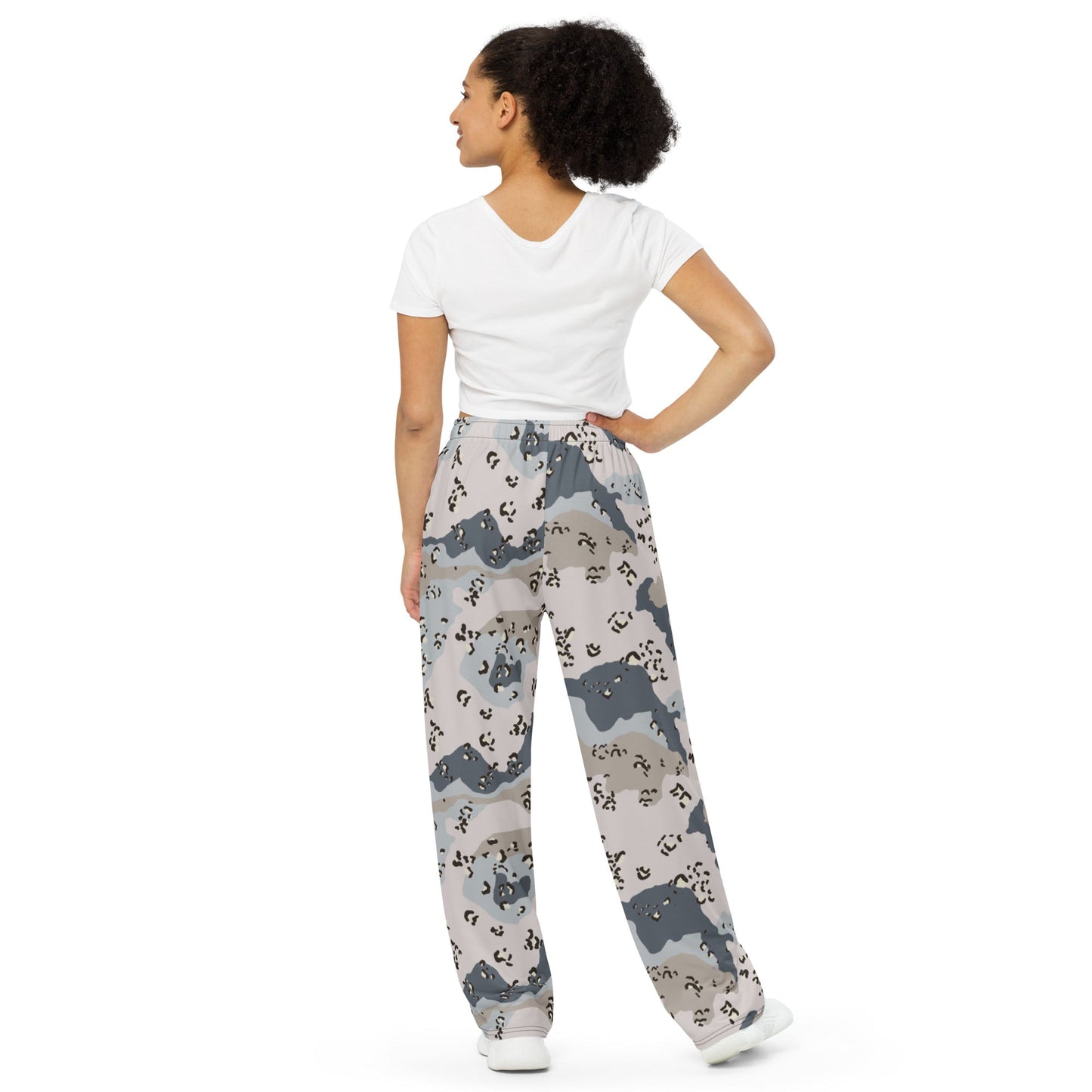 Saudi Chocolate Chip Desert Border Guard CAMO unisex wide leg pants Wide Pants