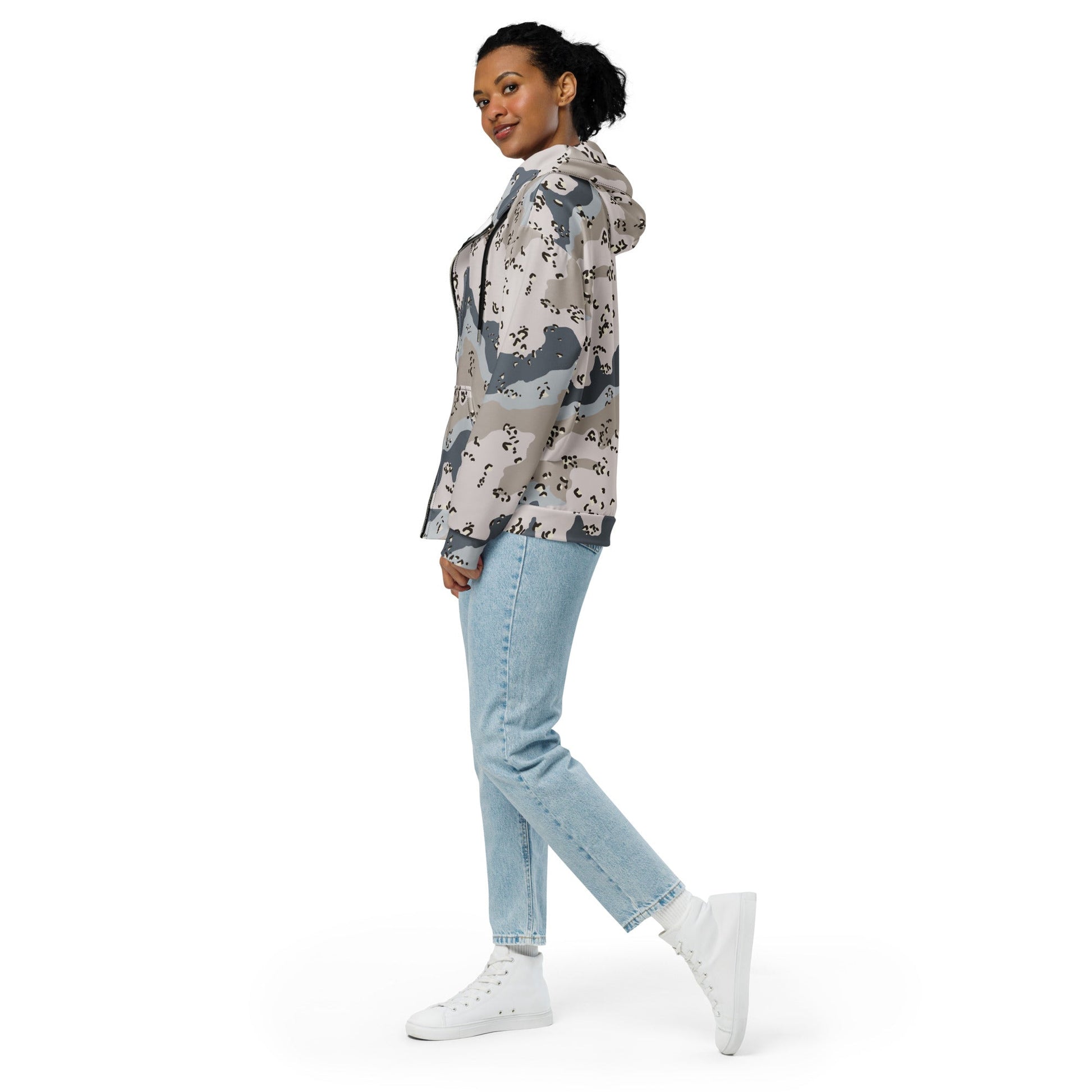Saudi Arabian Chocolate Chip Desert Border Guard CAMO Unisex Zip Hoodie