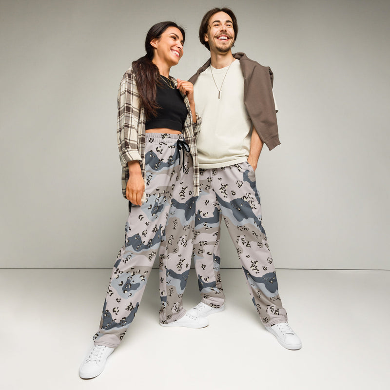 Chocolate Chip Saudi Border Guard CAMO Unisex Wide-Leg Joggers - 2XS