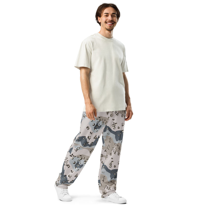 Chocolate Chip Saudi Border Guard CAMO Unisex Wide-Leg Joggers