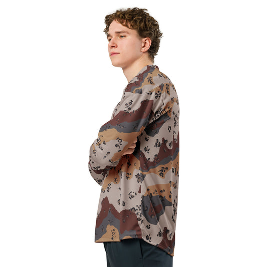 Saudi Chocolate Chip Desert Mountain CAMO hockey fan jersey - 2XS - Hockey Jerseys