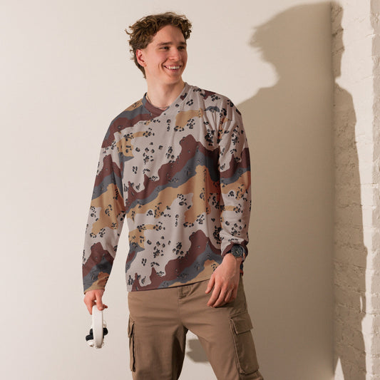 Saudi Chocolate Chip Desert Mountain CAMO hockey fan jersey - Hockey Jerseys