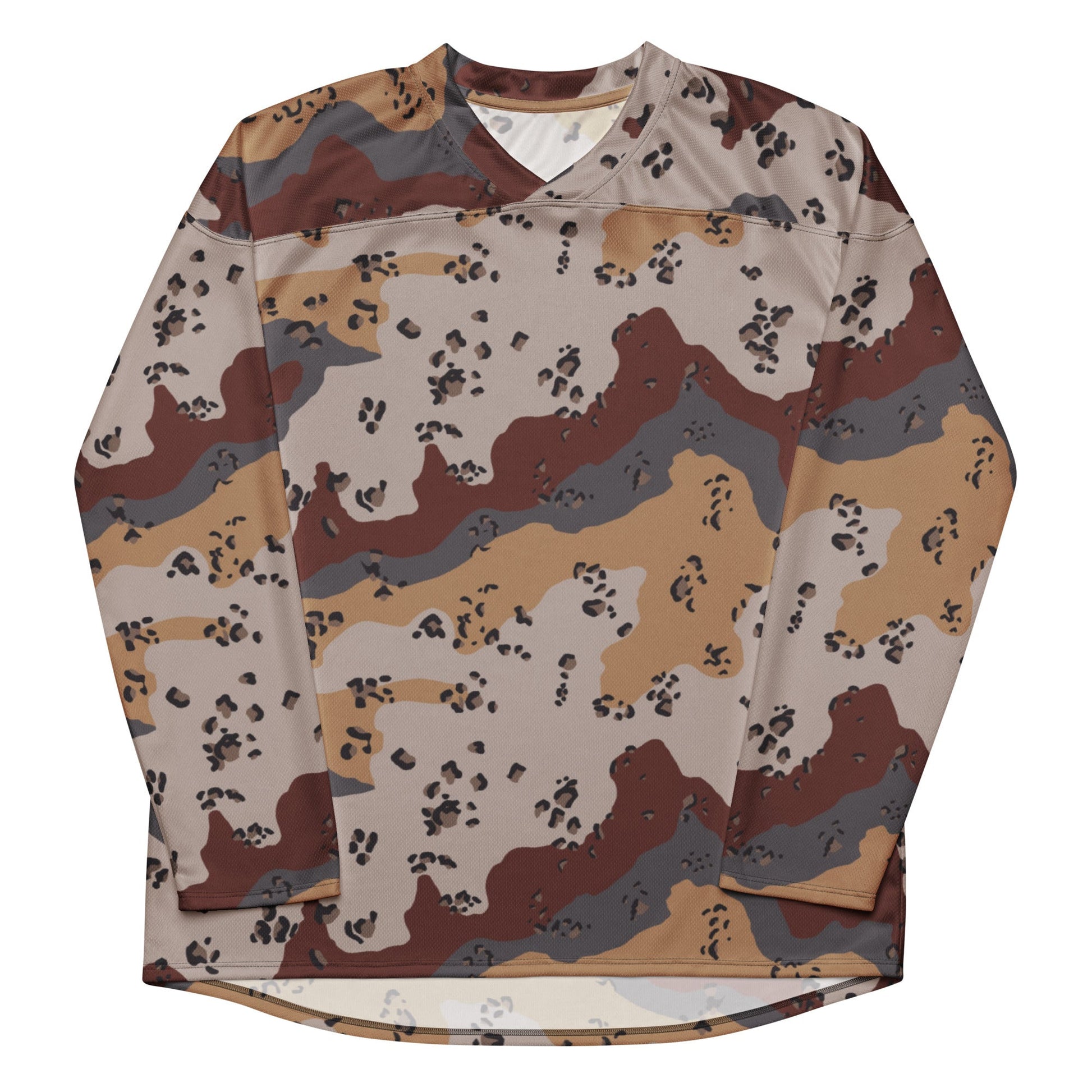 Saudi Chocolate Chip Desert Mountain CAMO hockey fan jersey - Hockey Jerseys
