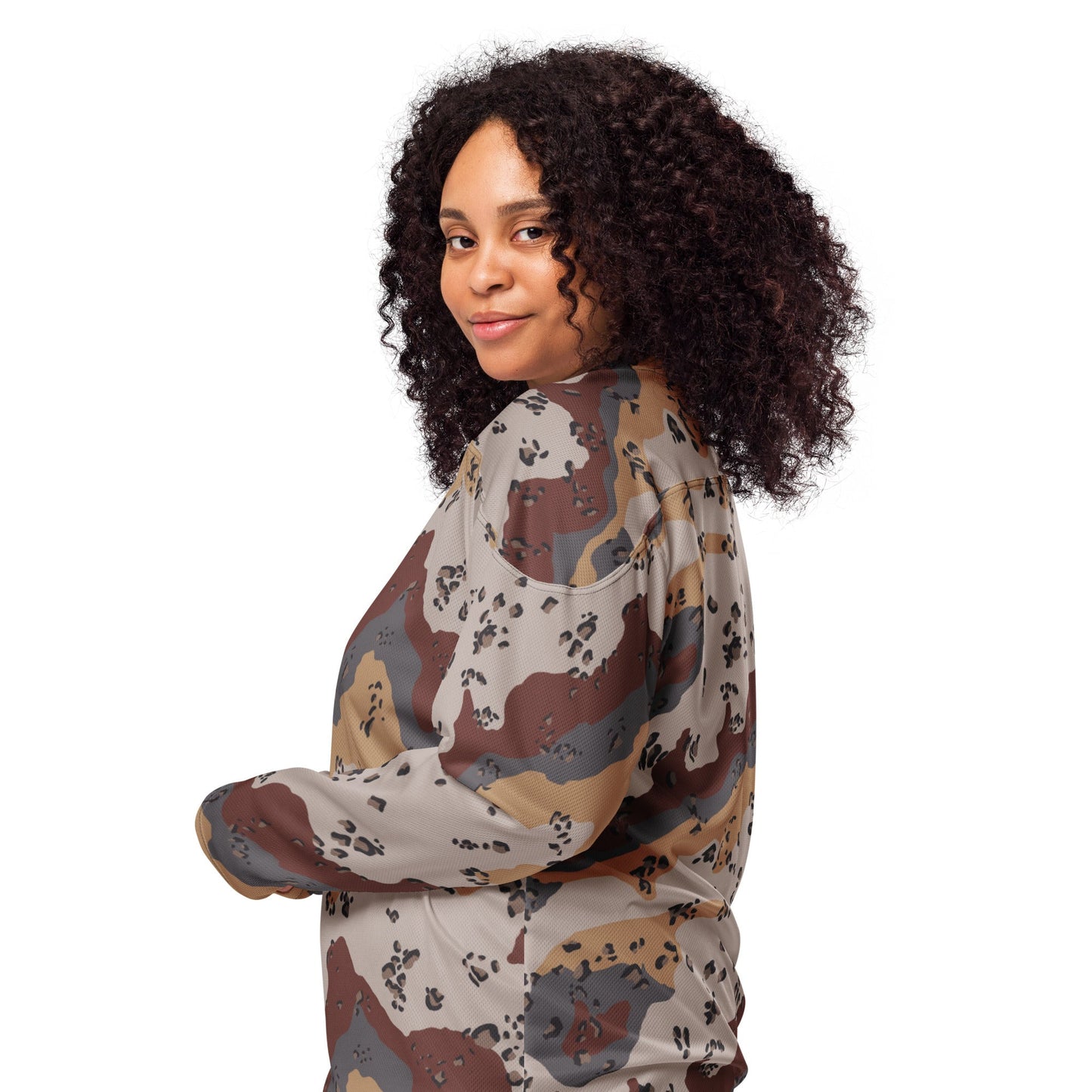 Saudi Chocolate Chip Desert Mountain CAMO hockey fan jersey - Hockey Jerseys