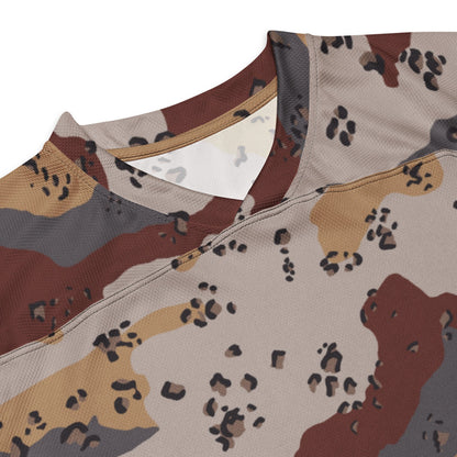 Saudi Chocolate Chip Desert Mountain CAMO hockey fan jersey - Hockey Jerseys