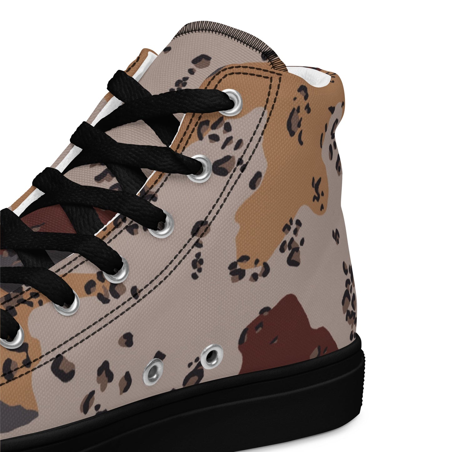 Saudi Chocolate Chip Desert Mountain CAMO Mens high top canvas shoes - High Top Canvas Shoes