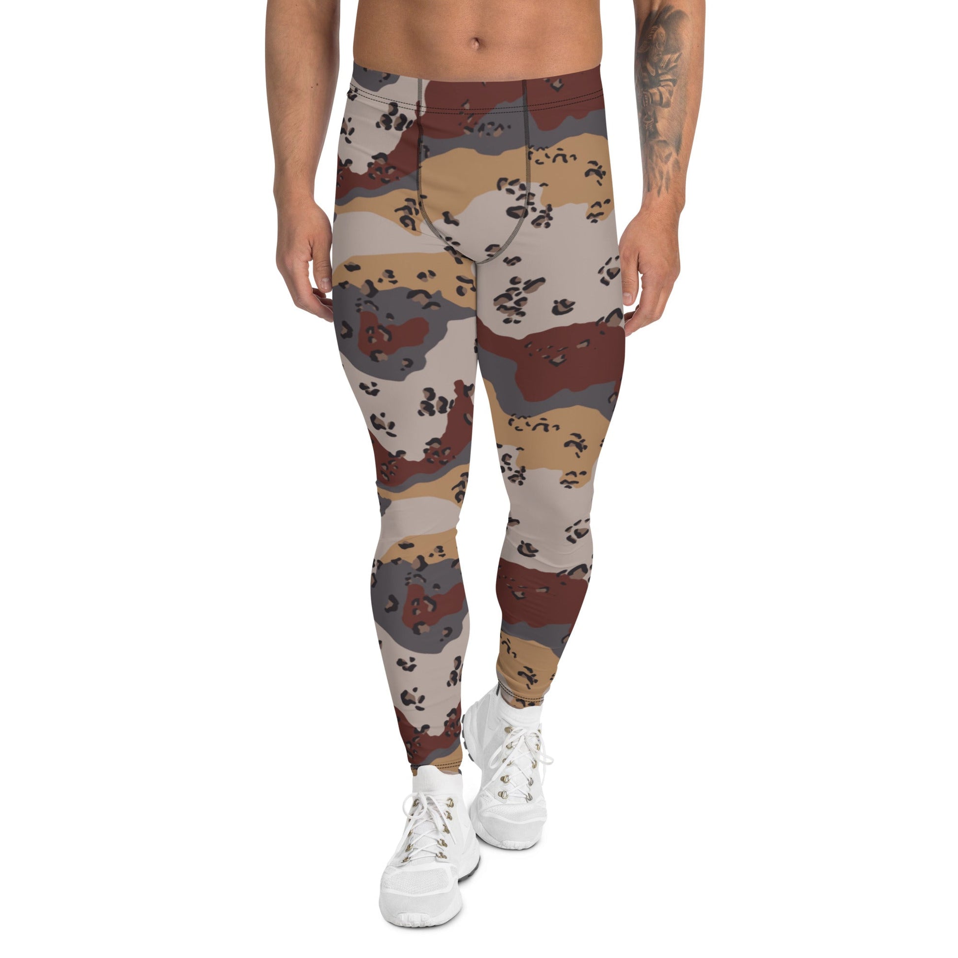 Saudi Chocolate Chip Desert Mountain CAMO Mens Leggings - XS