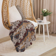 Chocolate Chip Saudi Mountain CAMO Sherpa Blanket
