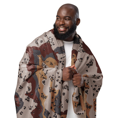 Saudi Chocolate Chip Desert Mountain CAMO Sherpa blanket - Blankets
