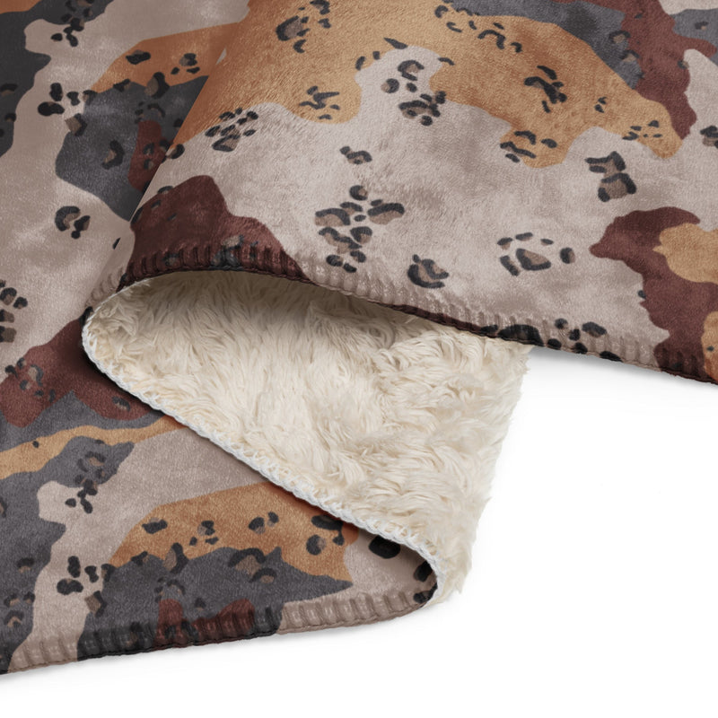 Chocolate Chip Saudi Mountain CAMO Sherpa Blanket