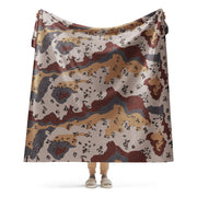 Chocolate Chip Saudi Mountain CAMO Sherpa Blanket - 60″×80″