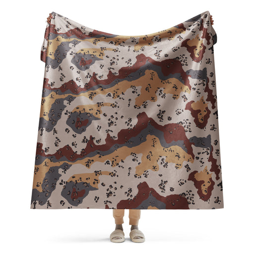 Chocolate Chip Saudi Mountain CAMO Sherpa Blanket - 60″×80″