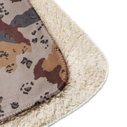 Saudi Chocolate Chip Desert Mountain CAMO Sherpa blanket - Blankets