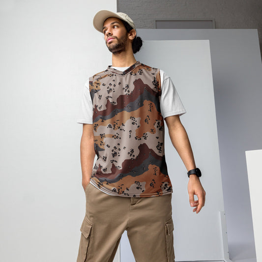 Saudi Chocolate Chip Desert Mountain CAMO unisex basketball jersey - 2XS - Basketball Jerseys