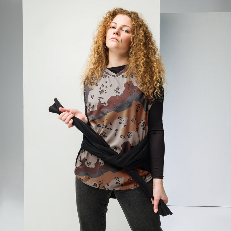 Chocolate Chip Saudi Mountain CAMO Unisex Basketball Jersey