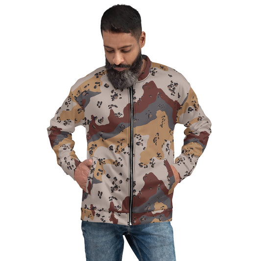 Saudi Chocolate Chip Desert Mountain CAMO Unisex Bomber Jacket - Jackets
