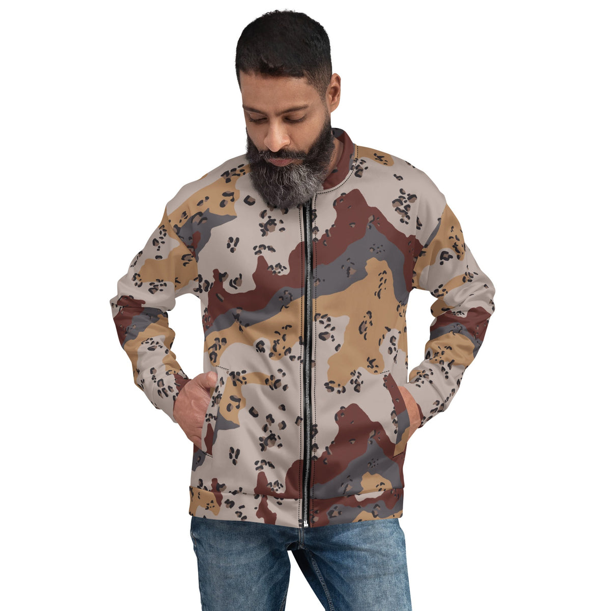 CAMO HQ - Chocolate Chip Saudi Mountain CAMO Unisex Bomber Jacket