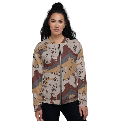 Saudi Chocolate Chip Desert Mountain CAMO Unisex Bomber Jacket - Jackets