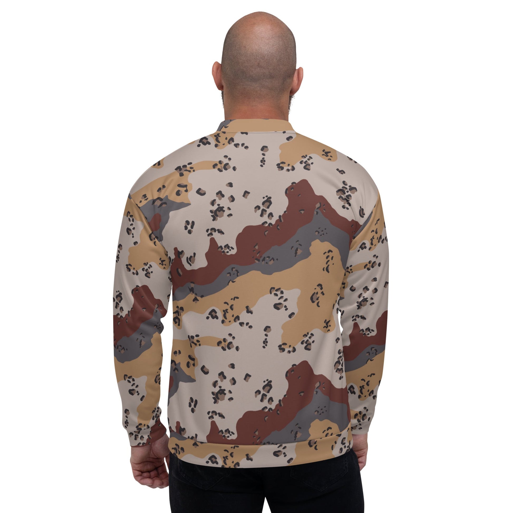 Saudi Chocolate Chip Desert Mountain CAMO Unisex Bomber Jacket - Jackets