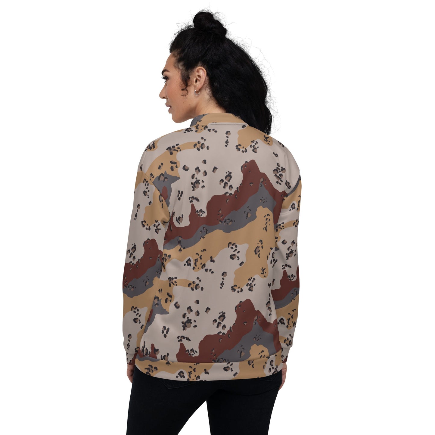 Saudi Chocolate Chip Desert Mountain CAMO Unisex Bomber Jacket - Jackets