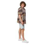 Chocolate Chip Saudi Mountain CAMO Unisex Short-Sleeve Button Shirt - Button-Up