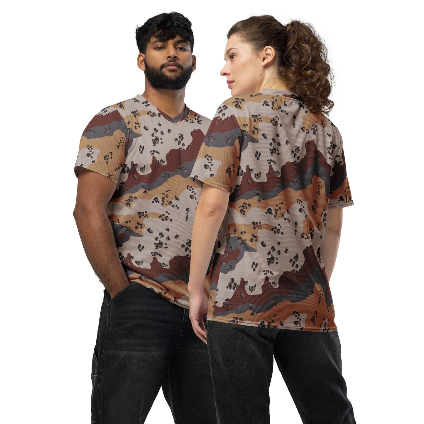 Saudi Chocolate Chip Desert Mountain CAMO unisex sports jersey - 2XS - Sports Jerseys
