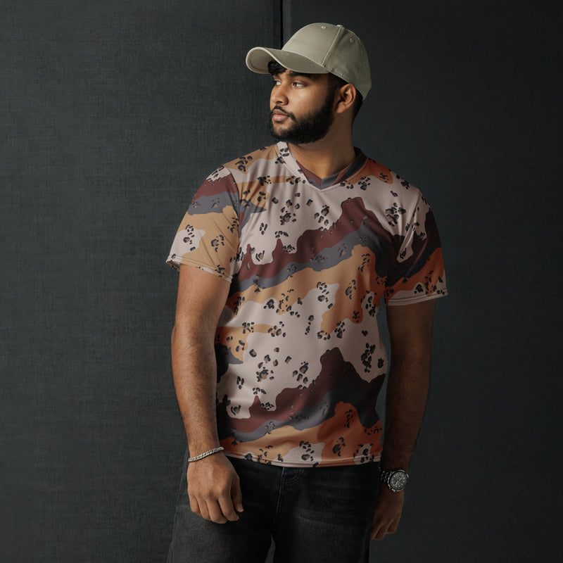 Chocolate Chip Saudi Mountain CAMO Unisex Sports Jersey