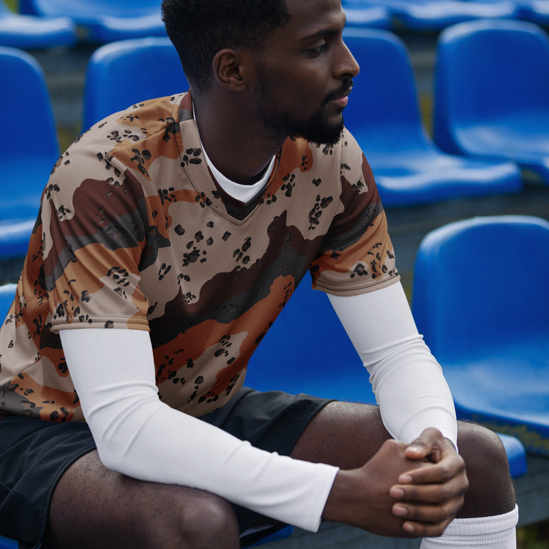 Chocolate Chip Saudi Mountain CAMO Unisex Sports Jersey