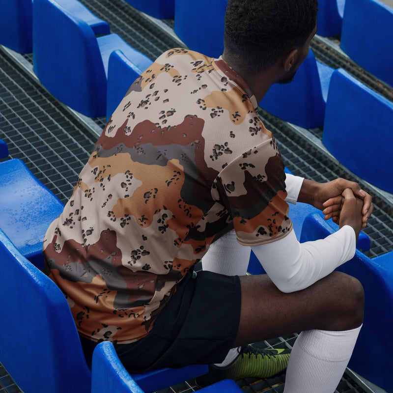 Chocolate Chip Saudi Mountain CAMO Unisex Sports Jersey