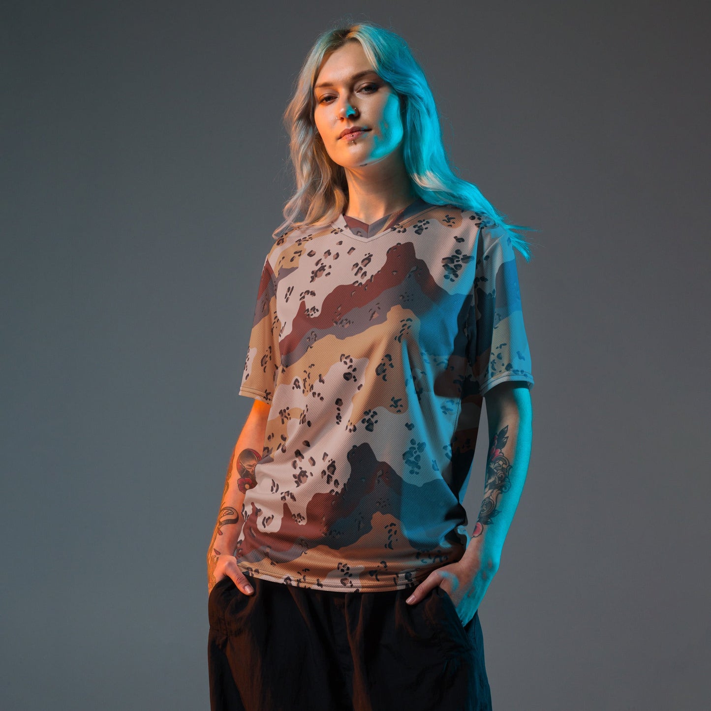 Saudi Chocolate Chip Desert Mountain CAMO unisex sports jersey - Sports Jerseys