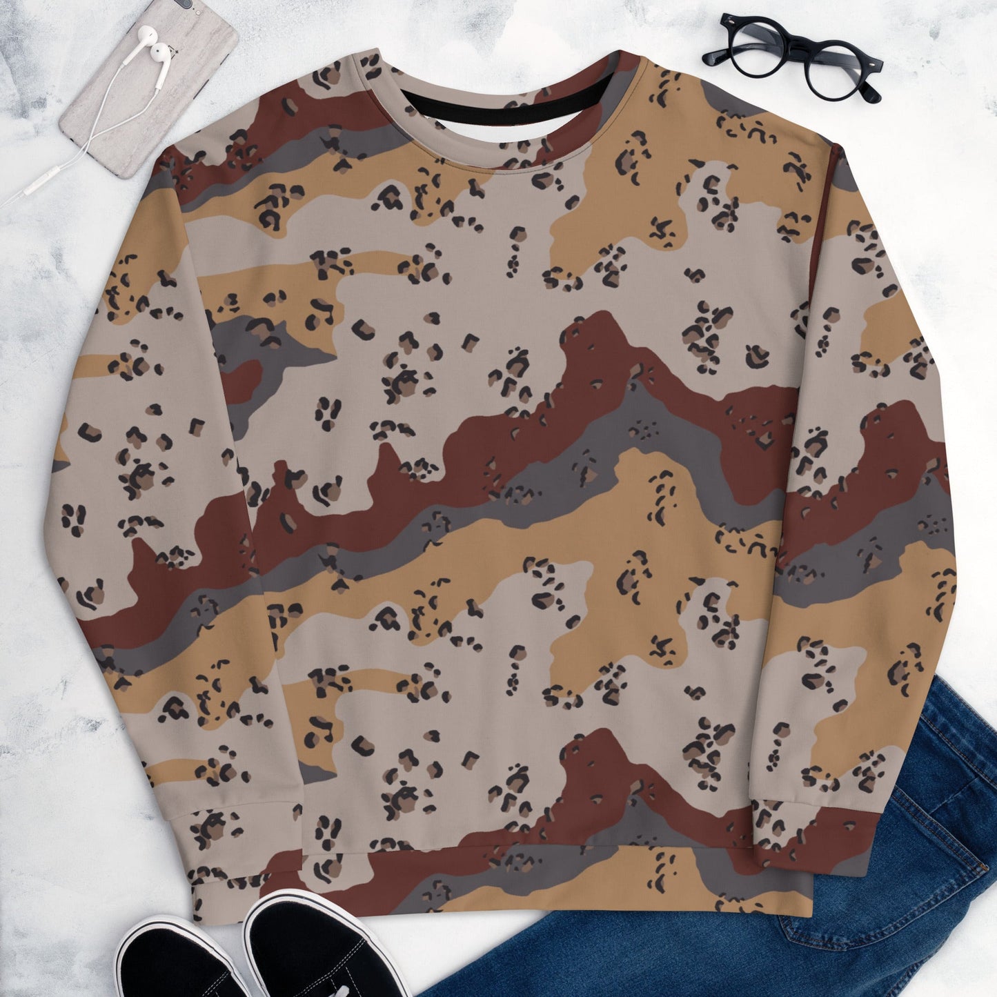 Saudi Chocolate Chip Desert Mountain CAMO Unisex Sweatshirt - Sweatshirts