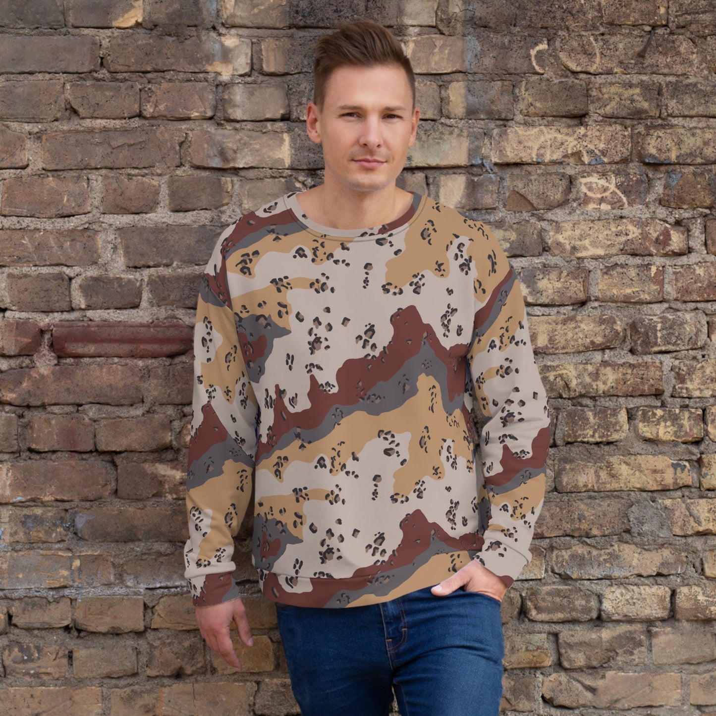 Saudi Chocolate Chip Desert Mountain CAMO Unisex Sweatshirt - XS - Sweatshirts