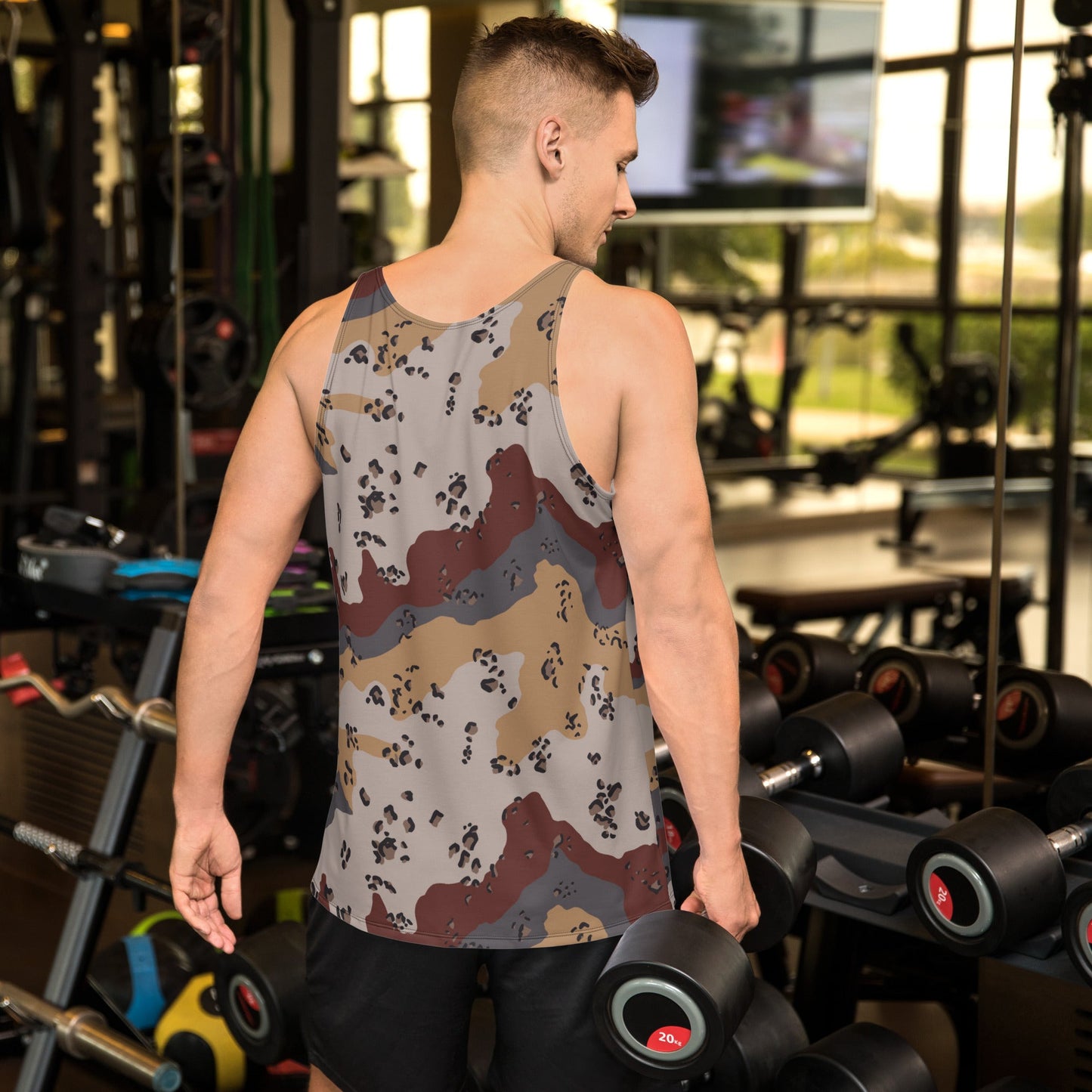 Saudi Chocolate Chip Desert Mountain CAMO Unisex Tank Top - Tops