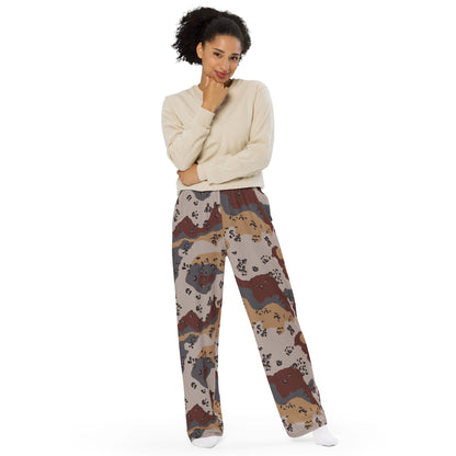 Saudi Chocolate Chip Desert Mountain CAMO unisex wide-leg pants - Wide-leg Pants