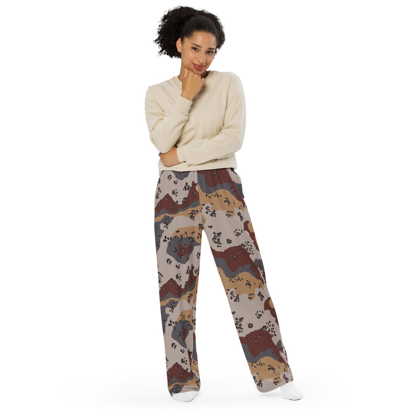 Chocolate Chip Saudi Mountain CAMO Unisex Wide-Leg Leisure Pants - Pant