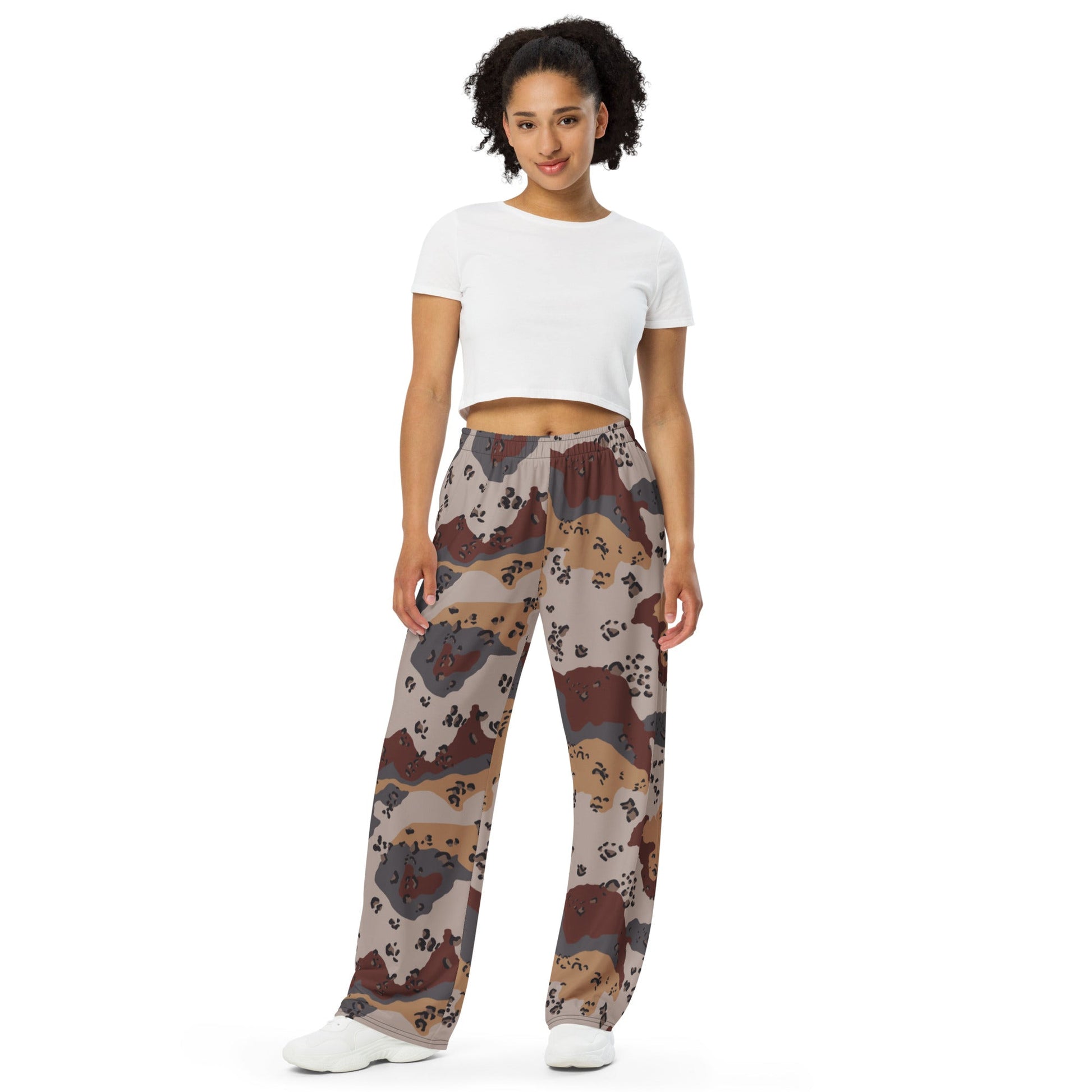 Saudi Chocolate Chip Desert Mountain CAMO unisex wide-leg pants - Wide-leg Pants