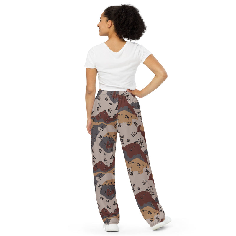 Chocolate Chip Saudi Mountain CAMO Unisex Wide-Leg Leisure Pants - Pant